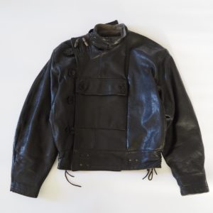 1950's Swedish Military Black Leather Motorcycle Jacket | THINK